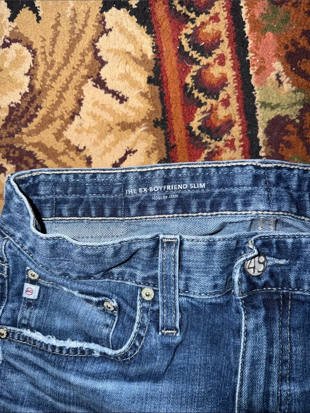 Ag Adriano Goldschmied The Ex-Boyfriend Slim Jeans The Slouchy Jean Size 26